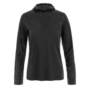 Fjallraven Womens Abisko Wool Sun-hoodie Black - Parasol Store