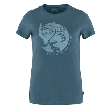 Fjallraven Womens Arctic Fox T-shirt Indigo Blue - Parasol Store