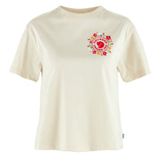Fjallraven Womens Fjallblomster Logo T-shirt Chalk White - Parasol Store