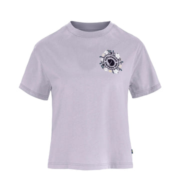Fjallraven Womens Fjallblomster Logo T-shirt Lavender Mist