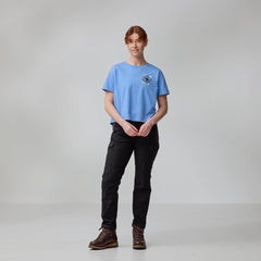 Fjallraven Womens Fjallblomster Logo T-shirt Lavender Mist
