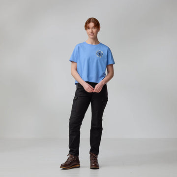 Fjallraven Womens Fjallblomster Logo T-shirt Lavender Mist