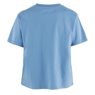 Fjallraven Womens Fjallblomster Logo T-shirt Ultramarine - Parasol Store