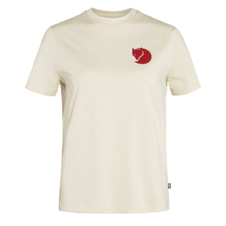 Fjallraven Womens Fox Boxy Logo Tee Chalk White - Parasol Store