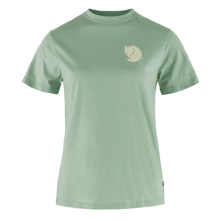 Fjallraven Womens Fox Boxy Logo Tee Misty Green - Parasol Store