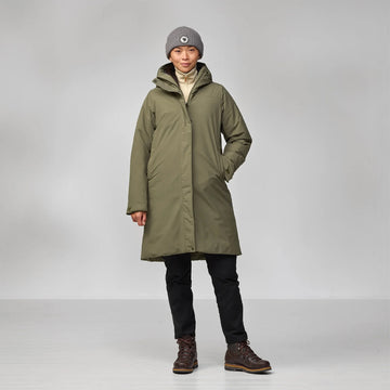 Fjallraven Womens HC Hydratic Padded Parka Laurel Green - Parasol Store
