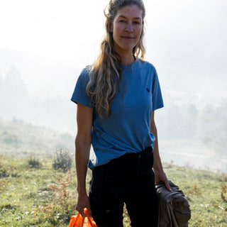 Fjallraven Womens Hemp Blend T-shirt Suede Brown