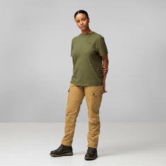 Fjallraven Womens Hemp Blend T-shirt Suede Brown