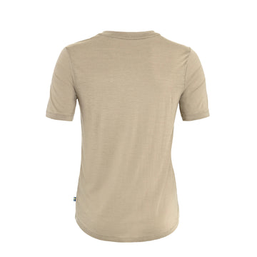 Fjallraven Womens Hoja Lugnt Wool T-shirt Classic Fossil