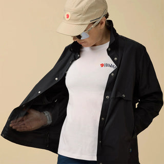 Fjallraven Womens Hoja Rider's Wind Jacket Black - Parasol Store