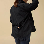 Fjallraven Womens Hoja Rider's Wind Jacket Black - Parasol Store