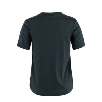 Fjallraven Womens Hoja Wool T-shirt Dark Navy - Parasol Store