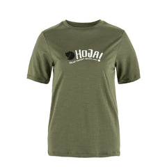 Fjallraven Womens Hoja Wool T-shirt Laurel Green - Parasol Store