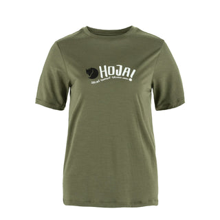 Fjallraven Womens Hoja Wool T-shirt Laurel Green - Parasol Store