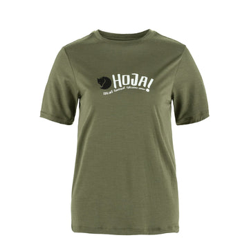 Fjallraven Womens Hoja Wool T-shirt Laurel Green - Parasol Store