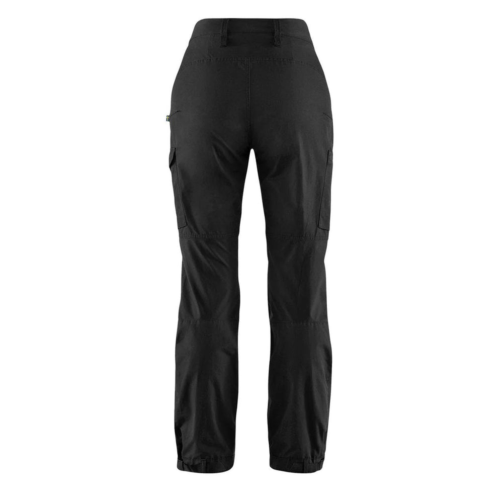 Fjallraven Womens Kaipak Curved Trousers Black - Parasol Store