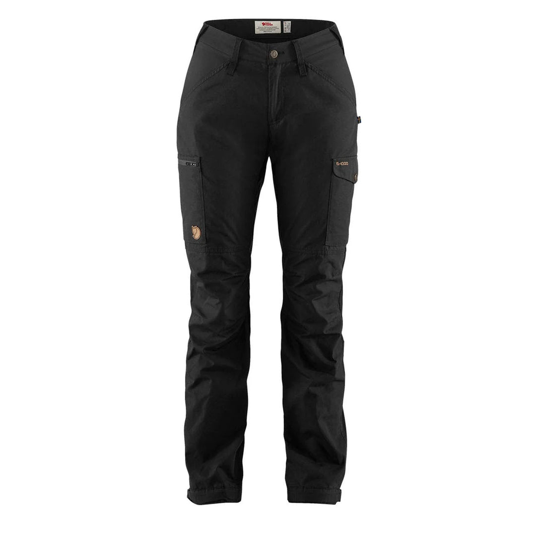 Fjallraven Womens Kaipak Curved Trousers Black - Parasol Store