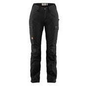 Fjallraven Womens Kaipak Curved Trousers Black - Parasol Store