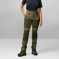 Fjallraven Womens Keb Agile Trousers Small Laurel Green / Deep Forest