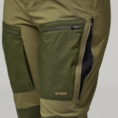 Fjallraven Womens Keb Agile Trousers Small Laurel Green / Deep Forest