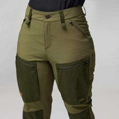 Fjallraven Womens Keb Agile Trousers Small Laurel Green / Deep Forest