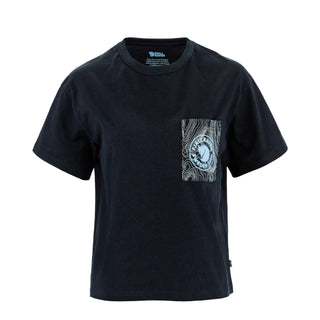 Fjallraven Womens Logo Pocket T-Shirt Dark Navy