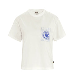 Fjallraven Womens Logo Pocket T-Shirt Eggshell - Parasol Store