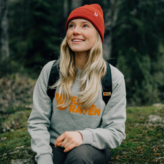 Fjallraven Womens Logo Sweater Breeze Blue / Patina Green - Parasol Store