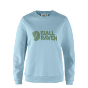 Fjallraven Womens Logo Sweater Breeze Blue / Patina Green
