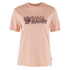 Fjallraven Womens Lush Logo T-Shirt Chalk Rose - Parasol Store