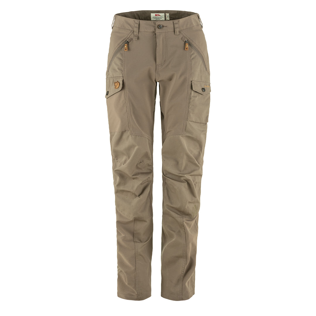 Fjallraven Womens Nikka Curved Trousers Suede Brown - Parasol Store