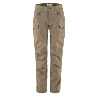 Fjallraven Womens Nikka Curved Trousers Suede Brown - Parasol Store