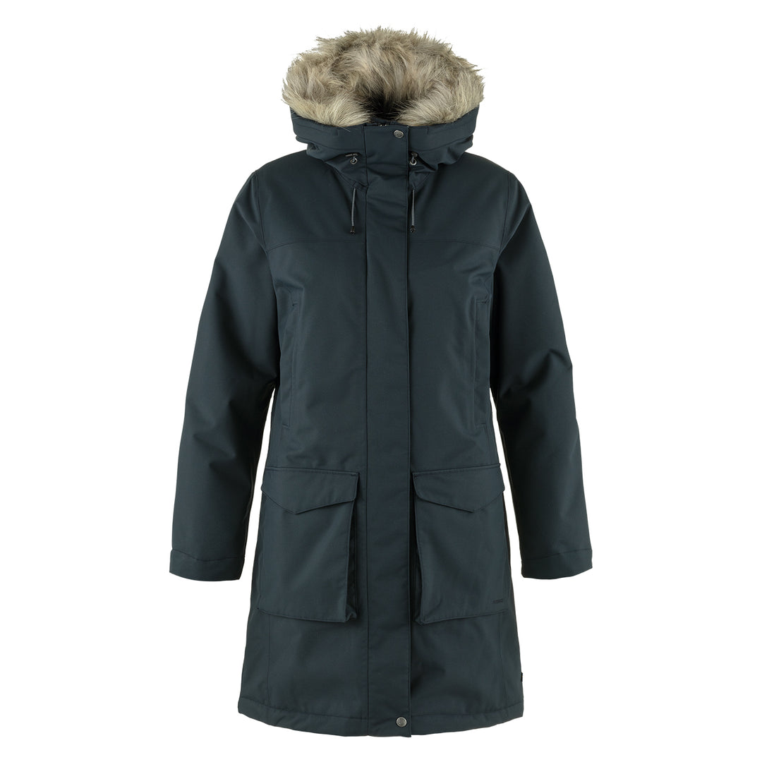 Fjallraven Womens Nuuk Lite Parka Dark Navy - Parasol Store