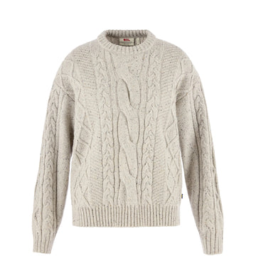 Fjallraven Womens Ovik Cable Knit Chalk White