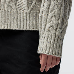 Fjallraven Womens Ovik Cable Knit Chalk White