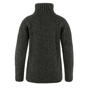 Fjallraven Womens Ovik Cable Knit Roller Neck Dark Grey - Parasol Store