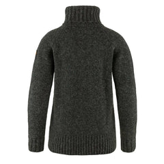 Fjallraven Womens Ovik Cable Knit Roller Neck Dark Grey - Parasol Store