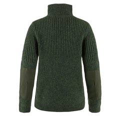 Fjallraven Womens Ovik Half Zip Knit Deep Forest - Parasol Store