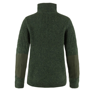 Fjallraven Womens Ovik Half Zip Knit Deep Forest - Parasol Store
