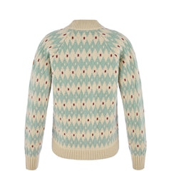 Fjallraven Womens Ovik Jacquard Knit Light Beige / Misty Green