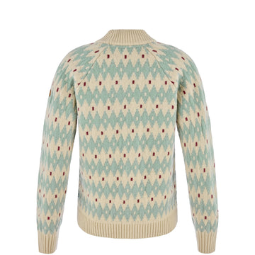 Fjallraven Womens Ovik Jacquard Knit Light Beige / Misty Green