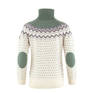 Fjallraven Womens Ovik Knit Roller Neck Chalk White / Patina Green - Parasol Store