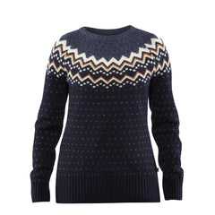 Fjallraven Womens Ovik Knit Sweater Dark Navy - Parasol Store