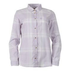 Fjallraven Womens Ovik Lite Flannel Shirt Chalk White / Lavender Mist - Parasol Store