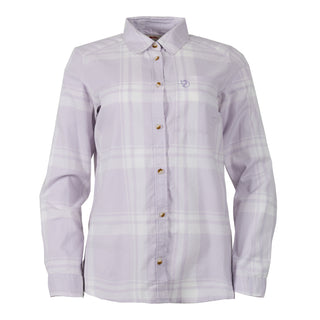 Fjallraven Womens Ovik Lite Flannel Shirt Chalk White / Lavender Mist - Parasol Store