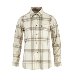 Fjallraven Womens Ovik Lite Flannel Shirt Chalk White / Fossil