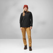 Fjallraven Womens Ovik Lite Fleece Half Zip Chalk White