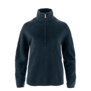 Fjallraven Womens Ovik Lite Half Zip Dark Navy