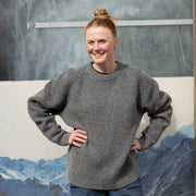 Fjallraven Womens Ovik Waffle Knit Grey - Parasol Store
