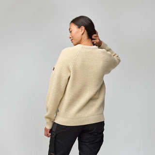 Fjallraven Womens Ovik Waffle Knit Light Beige - Parasol Store